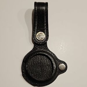 Harley-Davidson Black Leather Pocket Watch  with Silver Hardware     6" X 3 1/4